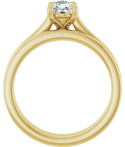 Sužadėtuvių Žiedas „Claw-Prong“ 14k yellow gold Pear 7mm x 5mm (7)