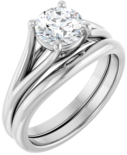 Sužadėtuvių Žiedas „Solitaire“ 950 Platinos Round 6.5mm (6)