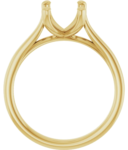 Sužadėtuvių Žiedas 14k yellow gold Emerald 9mm x 7mm (2)