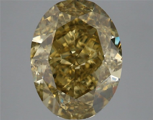 7.01 carat Fancy Deep Brownish Greenish Yellow-SI1 Natūralus Oval Deimantas (1)