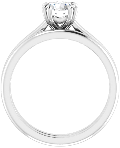 Sužadėtuvių Žiedas „Double Claw-Prong“ 950 Platinos Round 6mm (7)