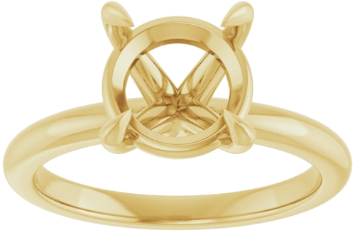 Sužadėtuvių Žiedas „Claw-Prong“ 14k yellow gold Round 9mm (3)
