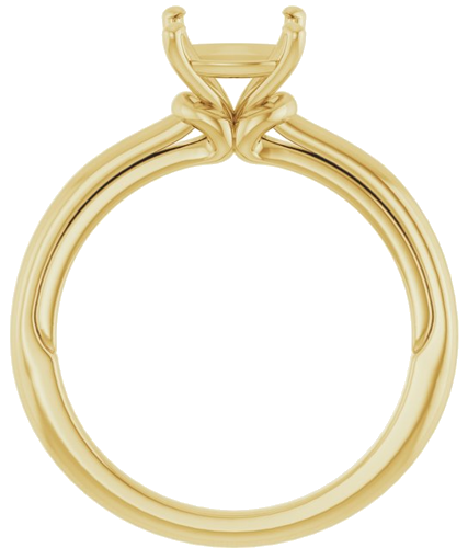 Sužadėtuvių Žiedas „Solitaire“ 18k yellow gold Cushion 7mm (2)