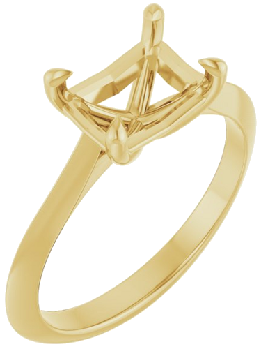 Sužadėtuvių Žiedas „Claw-Prong Solitaire“ 14k yellow gold Emerald 8mm x 6mm (1)