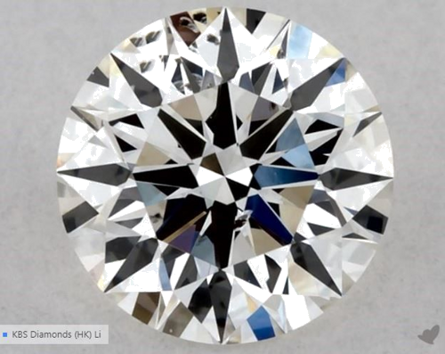 0.44 carat I-SI1 Excellent cut Natūralus Round Deimantas (1)