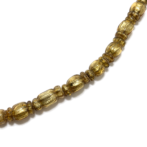Glass and gold foil talismanic bead necklace, Silk Road, Central Asia, 2nd Millennium AD (3)