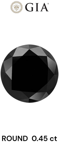 0.45 carat Fancy Black-VVS2 Excellent cut Natūralus Round Deimantas (1)