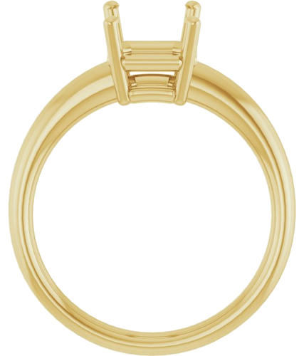 14K Yellow 9x7 mm Emerald Engagement Ring Mounting (2)