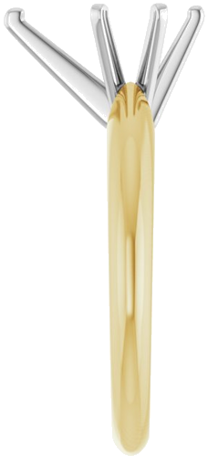 14K Yellow   White 10x6 mm Pear 6-Prong Ring Mounting (4)