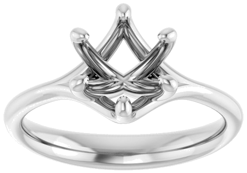 Sužadėtuvių Žiedas „Solitaire“ 585 Baltojo Aukso Round 7.4mm (3)