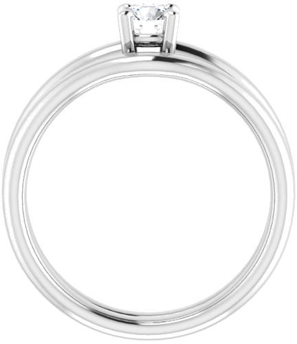 10K White 4.4 mm Round Engagement Ring Mounting (7)