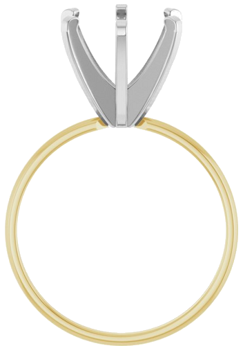 Sužadėtuvių Žiedas „Solitaire“ 14k yellow/white gold Round 9.4mm (2)