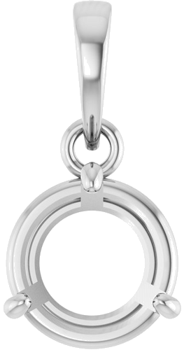 Pakabukas „Round 3-Prong“ 14k white gold Round 7.5mm (1)