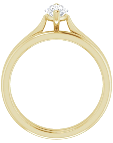 Sužadėtuvių Žiedas 14k yellow gold Marquise 9mm x 4.5mm (7)