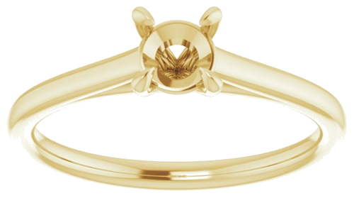 Sužadėtuvių Žiedas „Solitaire“ 585 Geltonojo Aukso Round 4.8mm (3)