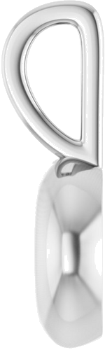 14K White 2.5 mm Round Accented Charm Pendant Mounting (3)