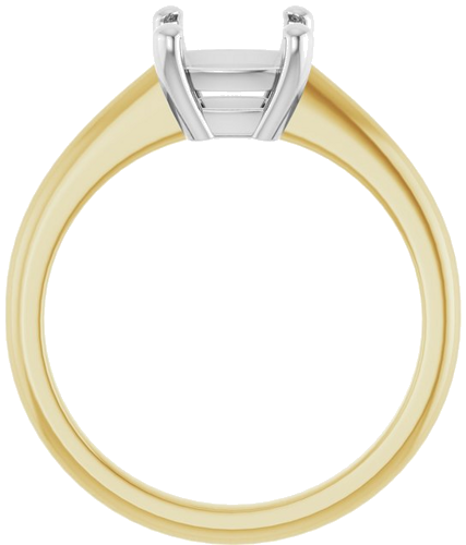 Sužadėtuvių Žiedas „Solitaire“ 585 Baltojo Ir Geltonojo Aukso Cushion 7mm (2)