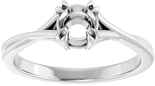 Sužadėtuvių Žiedas „Solitaire“ 950 Platinos Round 5.2mm (3)