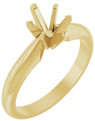 Sužadėtuvių Žiedas „Solitaire“ 14k yellow gold Oval 7mm x 5mm (1)