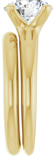 Sužadėtuvių Žiedas „Solitaire“ 585 Geltonojo Aukso Round 8.2mm (8)