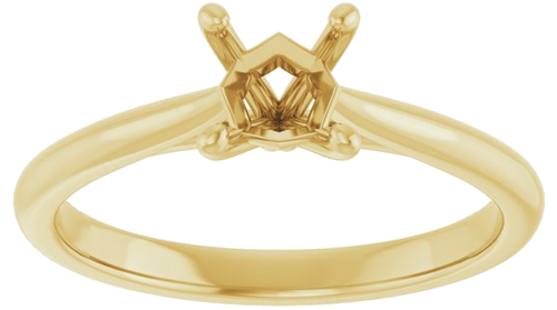 Sužadėtuvių Žiedas „Solitaire“ 14k yellow gold Square 4.5mm (3)