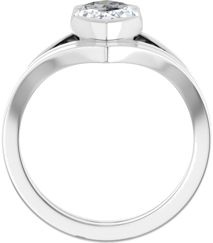Sužadėtuvių Žiedas „Half Bezel Solitaire“ 925 Sidabro Marquise 12.5mm x 6.5mm (7)