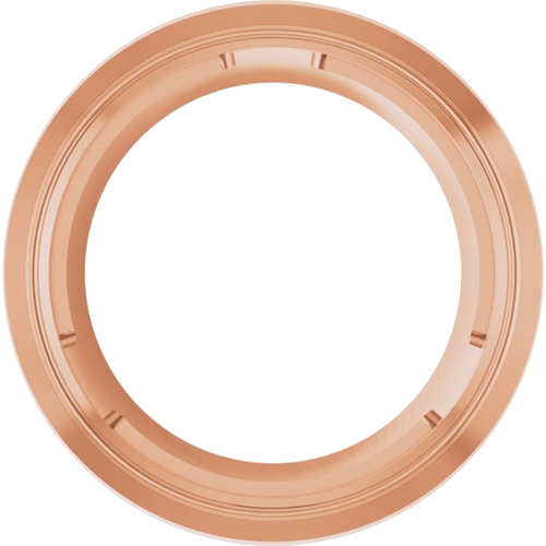 Pakabukas „Round Bezel-Set Slide“ 585 Rožinis Aukso Round 8mm (1)