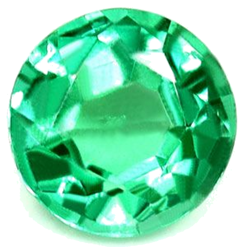 0.66 carat GREEN Round Smaragdas (1)