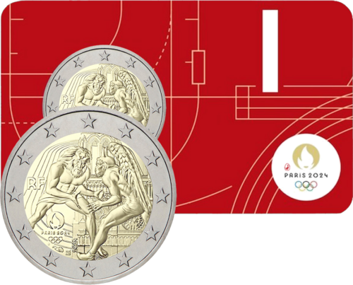 2024. gada Francijas Parīzes Olimpisko spēļu 2 eiro BU monēta (6)