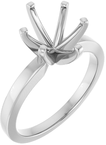 Sužadėtuvių Žiedas „Solitaire“ 14k white gold Oval 10mm x 8mm (1)