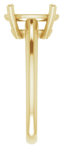 Sužadėtuvių Žiedas „V-End Prong“ 14k yellow gold Oval 11mm x 9mm (4)