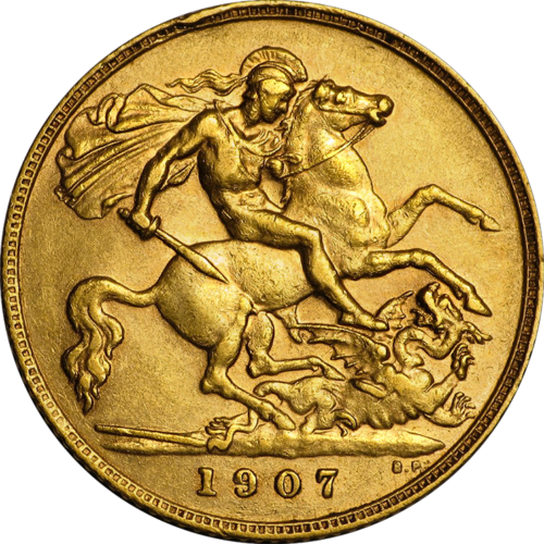 Pusė Sovereno Edward VII Didžioji Britanija auksinė moneta (2)