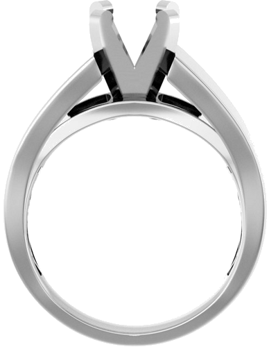 Sužadėtuvių Žiedas „Solitaire Cathedral-Style“ 14k white gold Round 6.75mm (2)