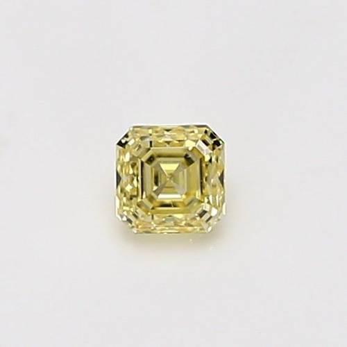 0.3 carat Yellow-VVS1 Natūralus Asscher Deimantas (1)