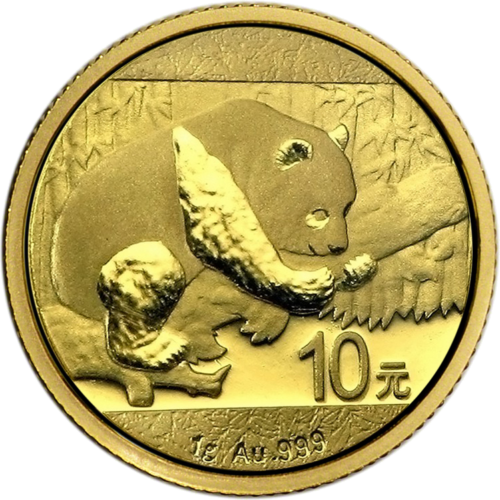 1 g Panda, Kinija, auksinė moneta, 2016 (1)