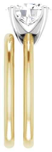 18K Yellow   Platinum  9x7 mm Oval Solitaire Engagement Ring Mounting (9)