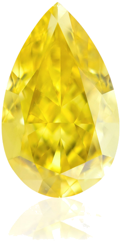 1.1 carat Fancy Vivid  Yellow-VS2 Natūralus Pear Deimantas (1)