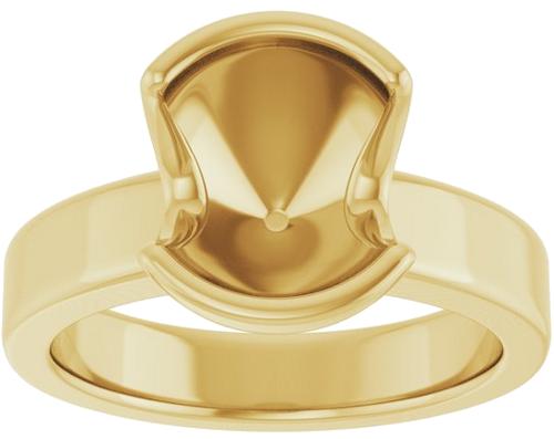 Sužadėtuvių Žiedas „Half-Bezel Solitaire“ 18k yellow gold Round 9.4mm (3)