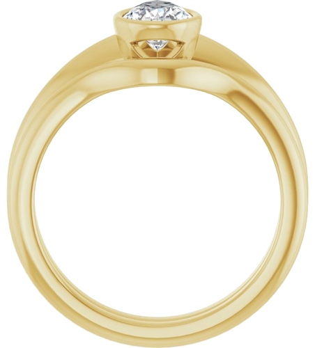 Sužadėtuvių Žiedas „Bezel-Set Solitaire“ 14k yellow gold Pear 8mm x 5mm (7)