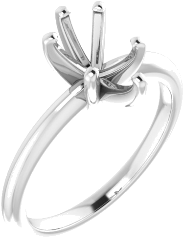 Platinum  9x6 mm Pear Solitaire Engagement Ring Mounting (1)