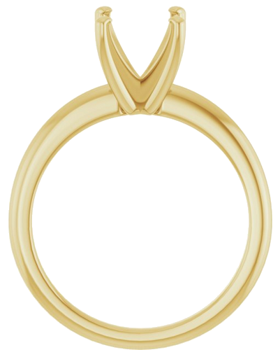 14K Yellow  8 mm Round Solitaire Engagement Ring Mounting (2)