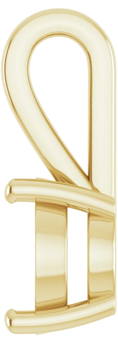 10K Yellow 11x9 mm Oval Pendant Mounting (3)