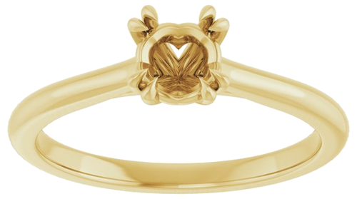Sužadėtuvių Žiedas „Double Claw-Prong“ 10k yellow gold Round 5.2mm (3)