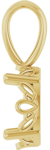 Pakabukas „Oval 4-Prong Solitaire“ 585 Geltonojo Aukso Oval 6mm x 4mm (4)