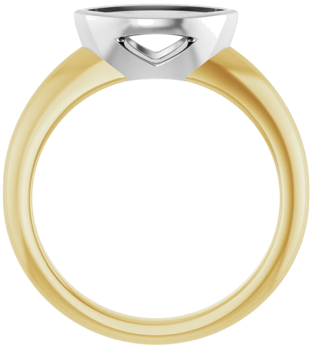 Sužadėtuvių Žiedas „Bezel-Set Solitaire“ 14k yellow/white gold Marquise 10mm x 5mm (2)