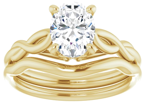 Sužadėtuvių Žiedas „Solitaire“ 585 Geltonojo Aukso Oval 8mm x 6mm (8)