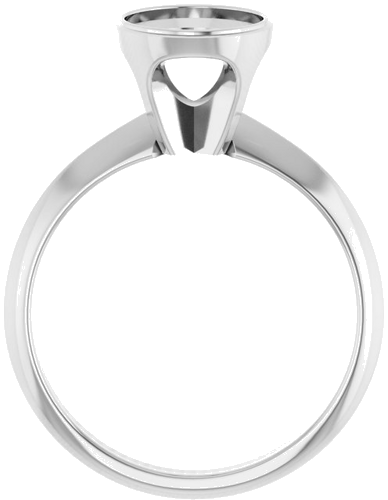 Sužadėtuvių Žiedas „Bezel-Set Solitaire“ 950 Platinos Oval 9mm x 7mm (2)