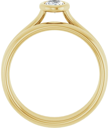 Sužadėtuvių Žiedas „Bezel-Set Solitaire“ 10k yellow gold Oval 6mm x 4mm (7)