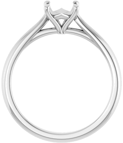 Sužadėtuvių Žiedas „Solitaire“ 18k white gold Round 6.5mm (2)