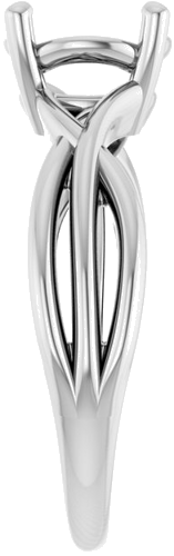 Sužadėtuvių Žiedas „Solitaire“ 585 Baltojo Aukso Round 8mm (4)